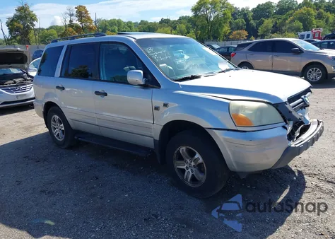 2005 Honda Pilot Ex-L из США, поврежденный, VIN 2HKYF18545H514841